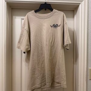 Men's Beige Graphic Short-Sleeve Tee